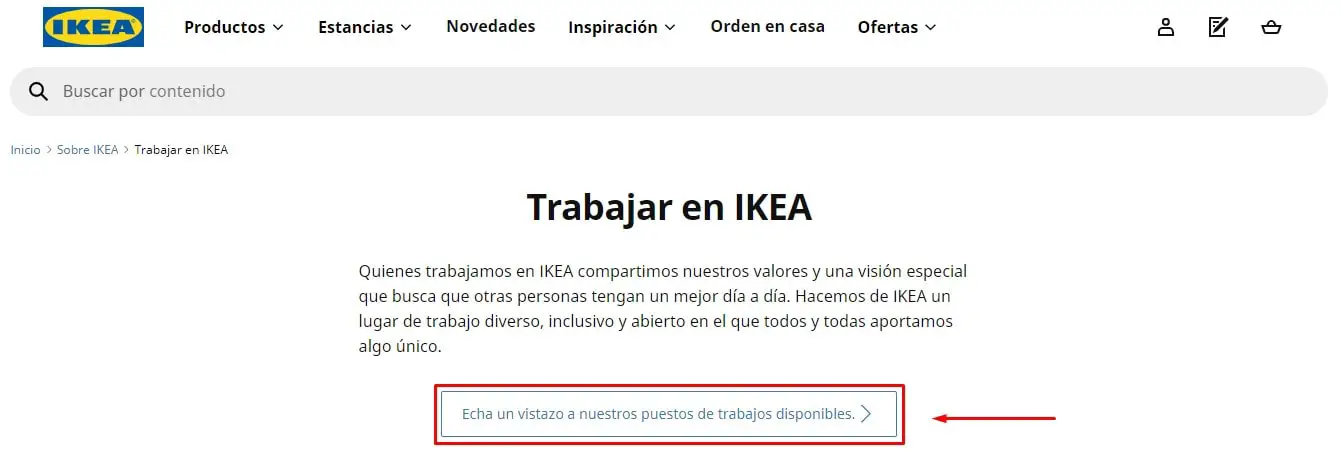 ofertas de empleo en IKEA